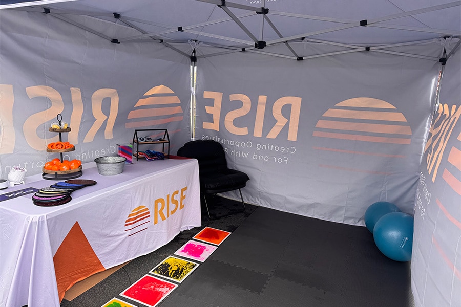 Sensory tent for Idaho community events